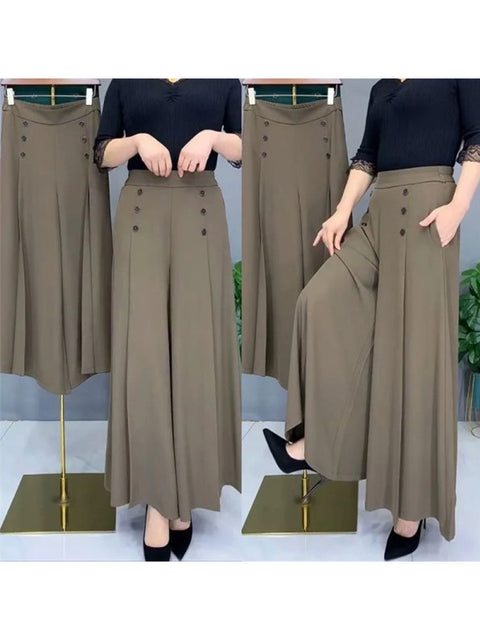 Women's Draped Relaxed Wide-leg Pants
