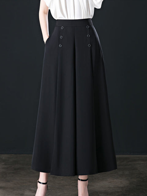 Women's Draped Relaxed Wide-leg Pants